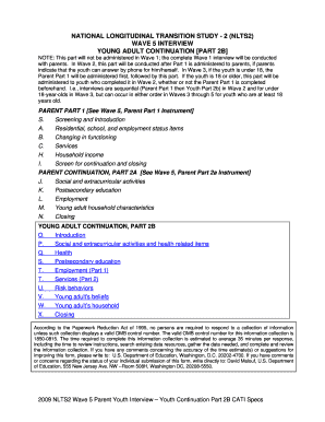 National Longitudinal Transition Study Wave 5 Interview
