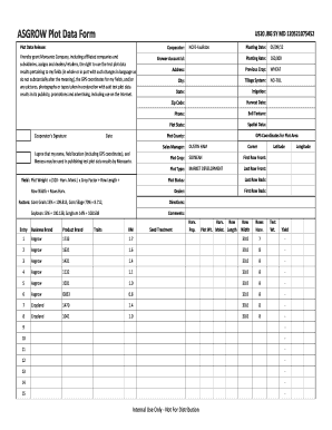 Monsanto Plot Data Release Form