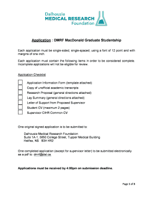 Football cv template - Competition DMRF MacDonald Graduate Studentship s