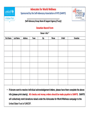 Advocates for World Wellness Donation Form