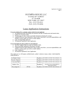 Application for Rental
