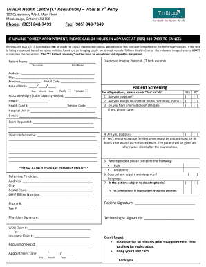 CT Requisition Form