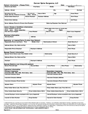 Patient Information Form