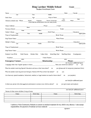 Student Enrollment Form