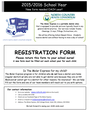 The Molar Express Patient Registration Form