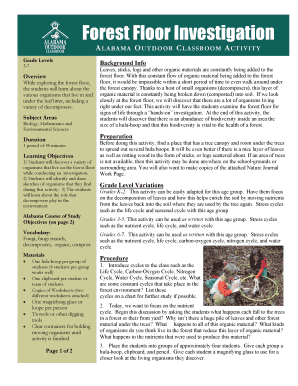 Forest Floor Investigation Activity