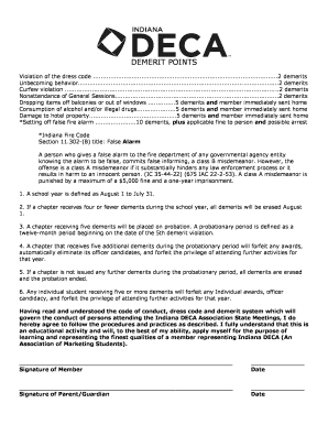 Indiana DECA Code of Conduct Agreement