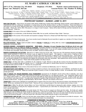 St. Mary's Church Bulletin