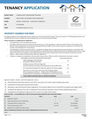 Australian Tenancy Application Form