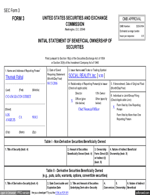 SEC Form 3 - Beneficial Ownership