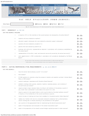 SAC Self-Evaluation Form