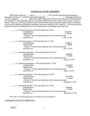 HAWK PLAZA LEASE AGREEMENT - bMoonshellb - moonshell