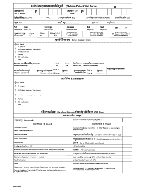 Children Patient Visit Form