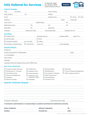 HSS Referral for Services Form