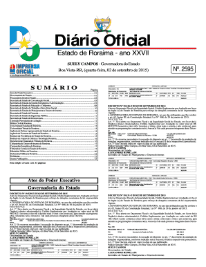 Dirio Oficial Estado de Roraima ano XXVII SUELY CAMPOS Governadora do Estado N - imprensaoficial rr gov