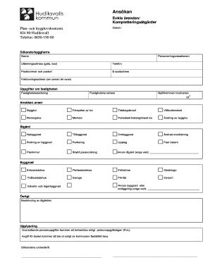 Swedish Building Permit Application