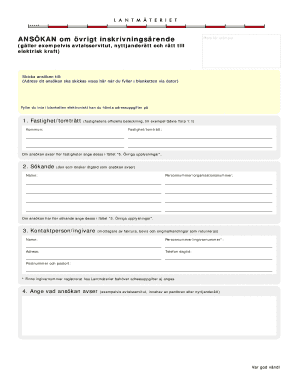 Swedish Land Survey Application Form