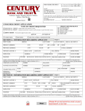 Consumer Credit Application