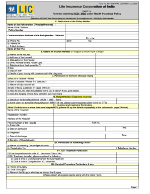 Health Insurance Claim Form