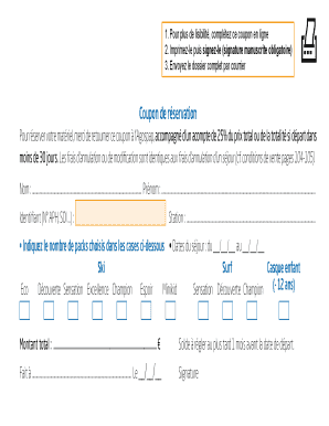 Coupon de rservation - agospapcom