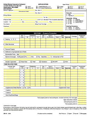 United Mutual Insurance Company Application