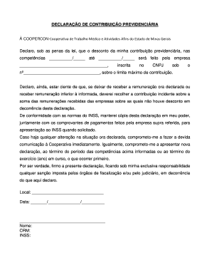 Declaração de Contribuição Previdenciária