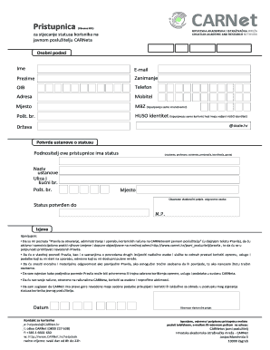 CARNeta Access Request Form