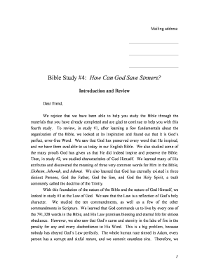 Bible Study 4: How Can God Save Sinners
