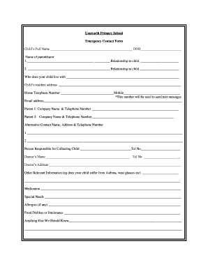 Emergency Contact Form