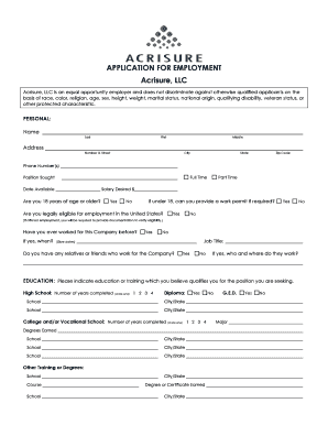 Application for Employment