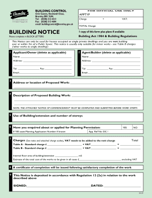 Building Notice Form