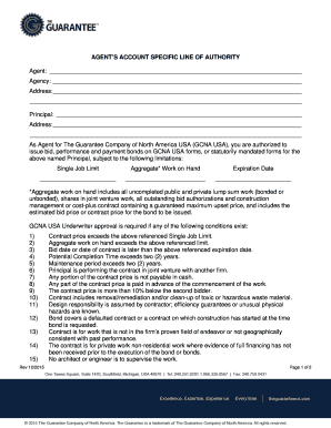Agent Line of Authority Form