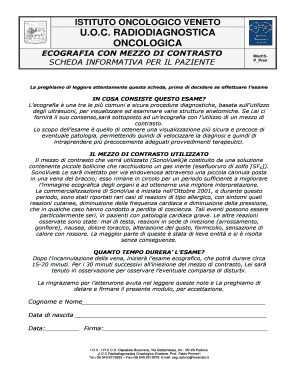 Scheda Informativa per il Paziente