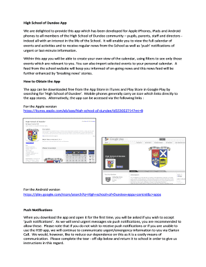 High School of Dundee App Guide