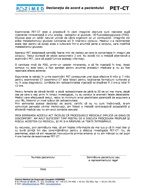 PET-CT Patient Consent Form