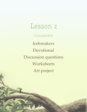 Compassion Lesson Plan