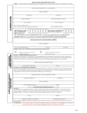 Pennsylvania Absentee Ballot Application