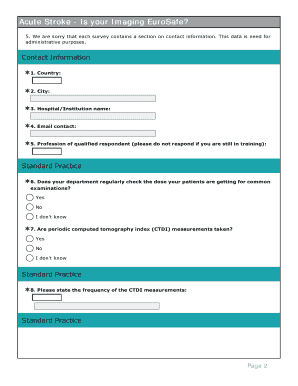 EuroSafe CT Head Acute Stroke Survey