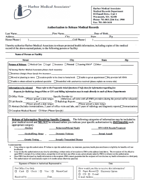 Authorization to Release Medical Records
