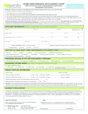 New York Home Performance with Energy Star Application