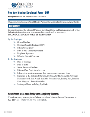 New York Member Enrollment Form