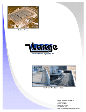 How to write an undertaking - Lange Containment Brochure