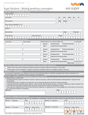 Binding Beneficiary Nomination Form