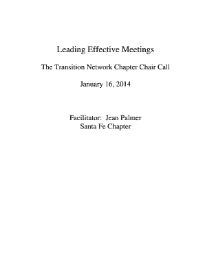 Leading Effective Meetings Guide