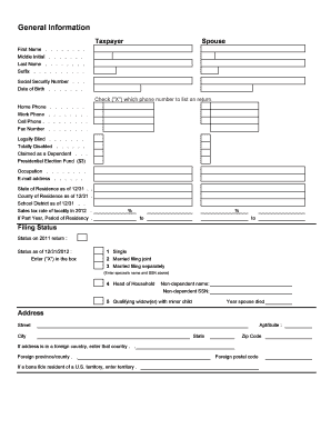 US Federal Tax Return Form 1040