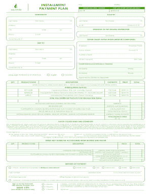 Multipure Buyer Credit Application