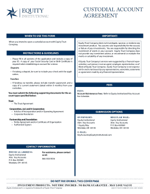 Custodial Account Agreement