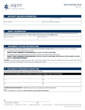 Signature Direction of Investment Form