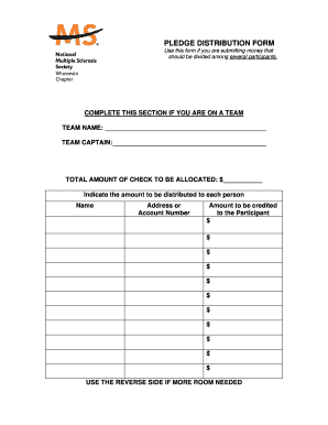 Pledge Distribution Form