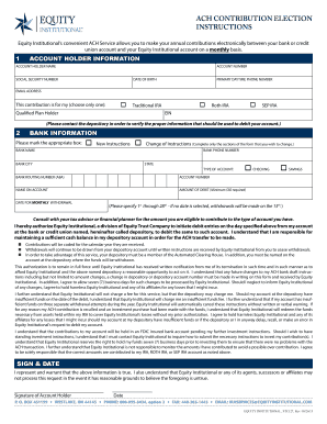 ACH Contribution Election Form